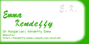 emma kendeffy business card